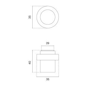 Ограничитель дверной DS 27 - teh-risunok-ds-27