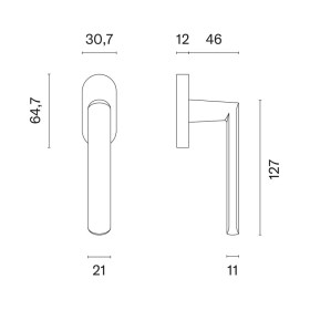 Оконная ручка APRILE FRAGOLA R - teh-risunok-fragola-r