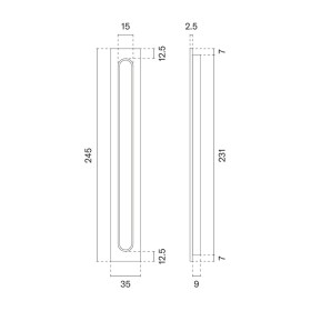 Ручка для раздвижных дверей APRILE 239 - teh-risunok-239