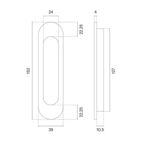 Ручка для раздвижных дверей APRILE 7040 - teh-risunok-7040