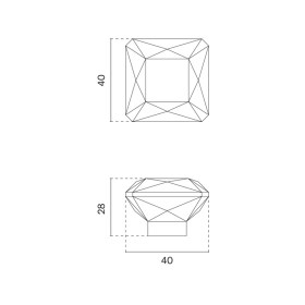 Мебельная ручка APRILE 1065-S - teh-risunok-1065-S