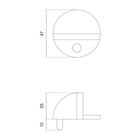 Ограничитель дверной DS 21 - teh-risunok-ds-21