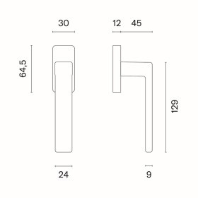 Оконная ручка STILE MIIA Q - teh-risunok-miia-q