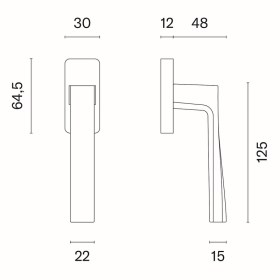 Оконная ручка STILE LIMA Q - teh-risunok-lima-q