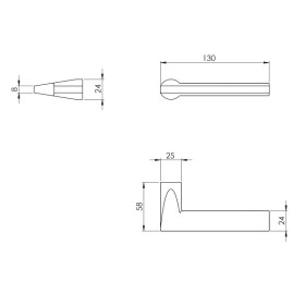Ручка Verum Nuda Atlanta - Тех.рисунок NUDA ATLANTA