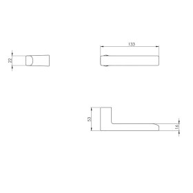 Ручка Verum Nuda Baar - Тех.рисунок NUDA BAAR