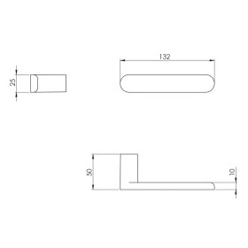 Ручка Verum Nuda Pure - Тех.рисунок NUDA PURE