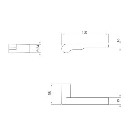 Ручка Verum Nuda Wind - Тех.рисунок NUDA WIND
