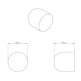 Ручка Verum Nuda Lui двусторонняя фиксированная - Тех.рисунок NUDA LUI