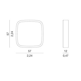 Ручка для стеклянных дверей Verum Nuda Cham Sliding - Тех.рисунок NUDA CHAM SLIDING